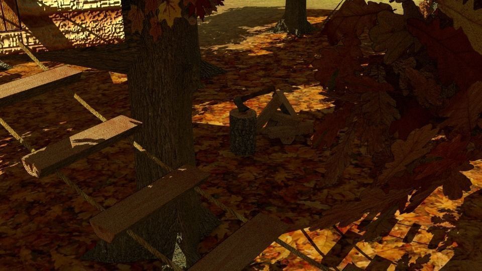 treetop village Low-poly 3D model_11