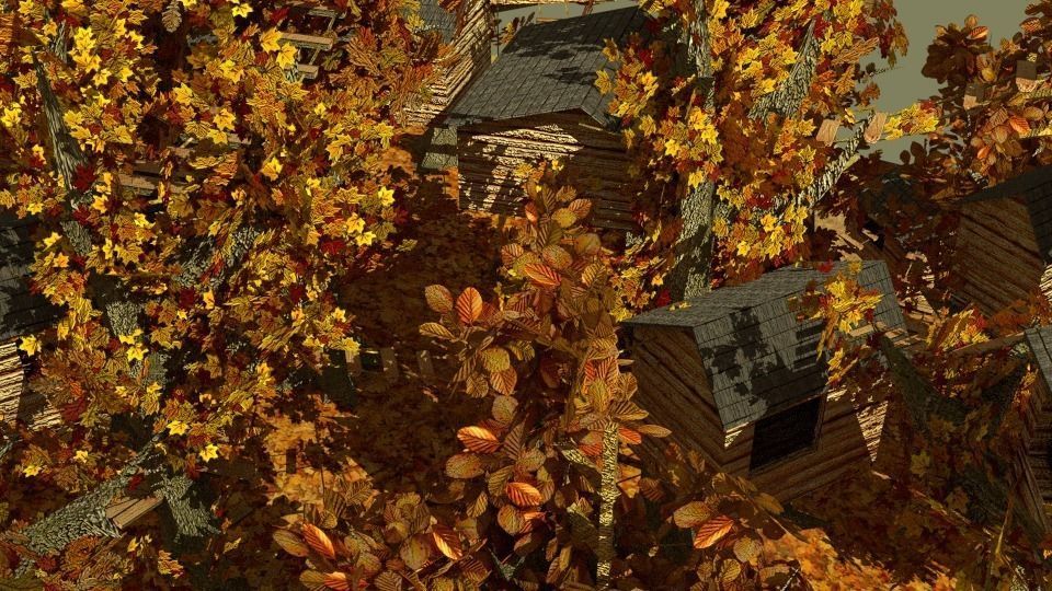 treetop village Low-poly 3D model_9