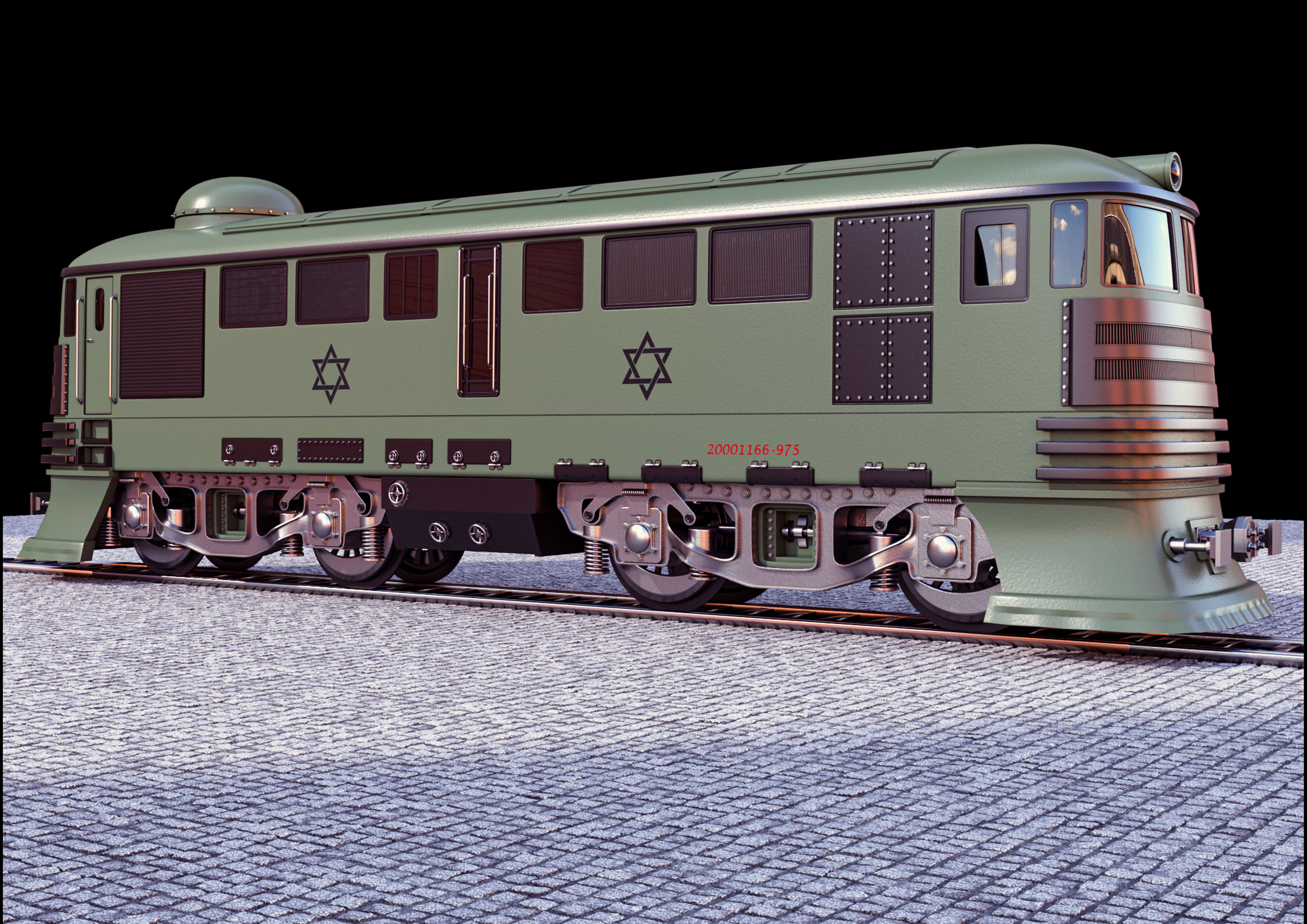 train israeli - israeli 3D model_3