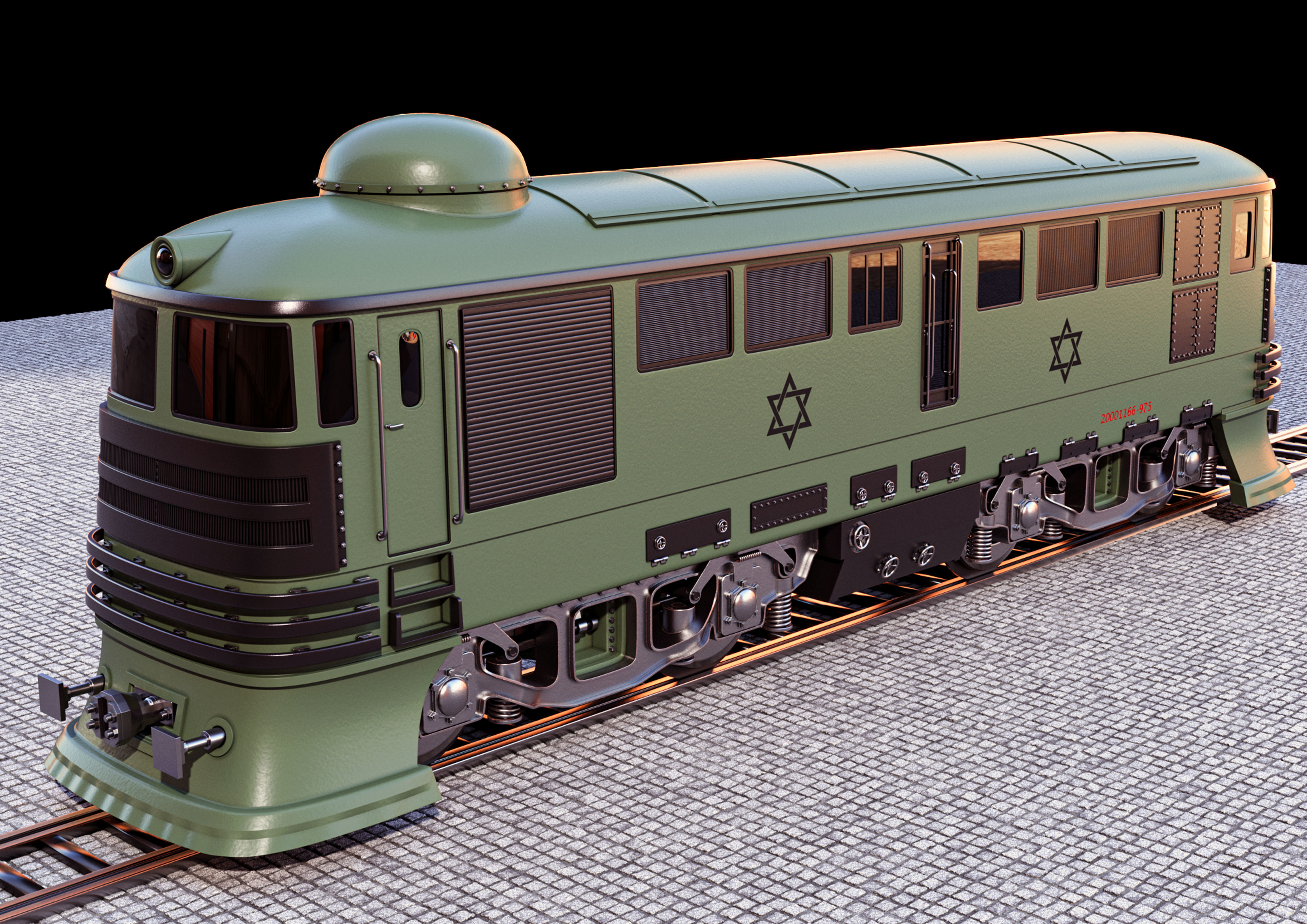train israeli - israeli 3D model_2