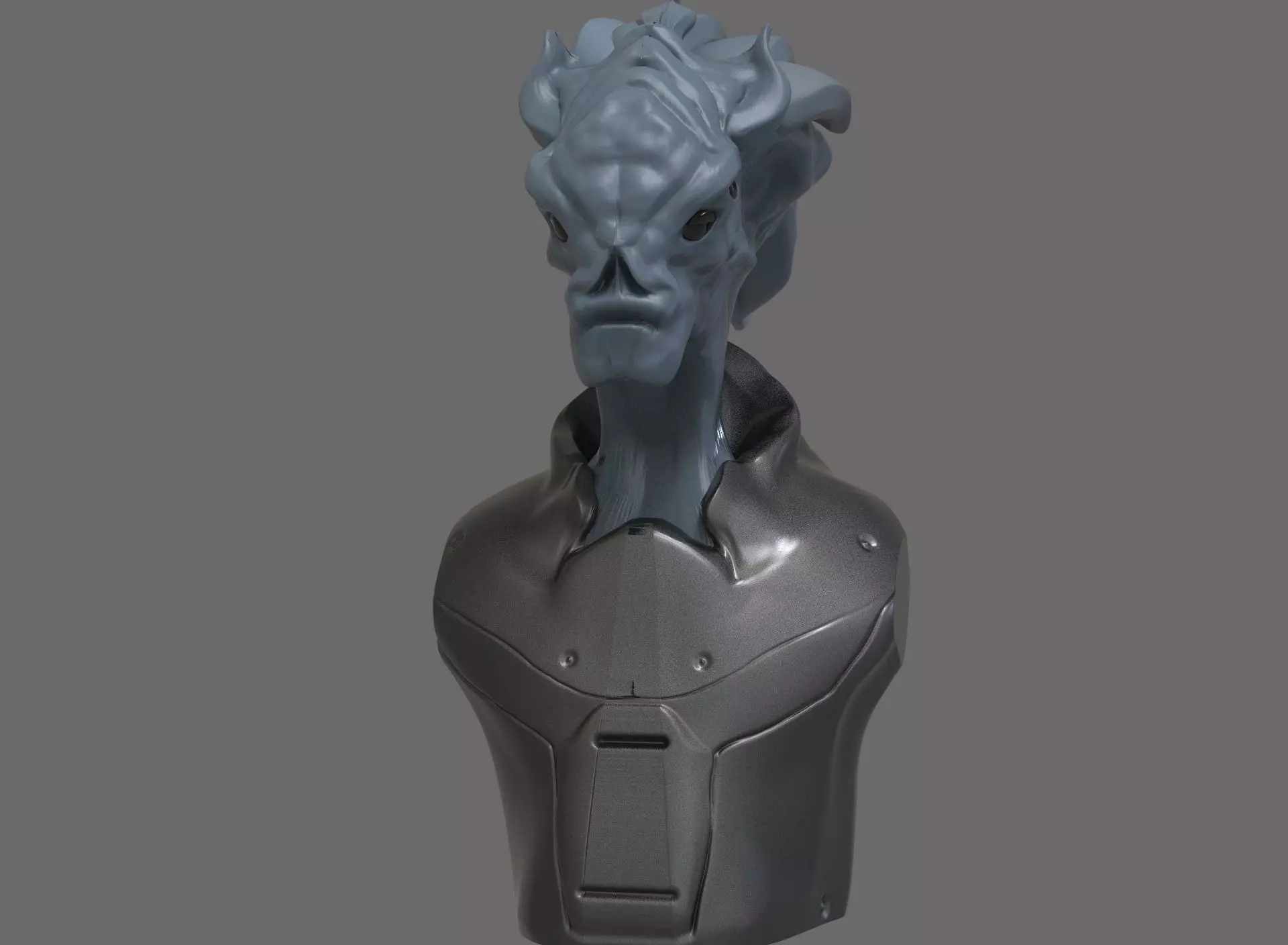 Alien Bust 3D print model