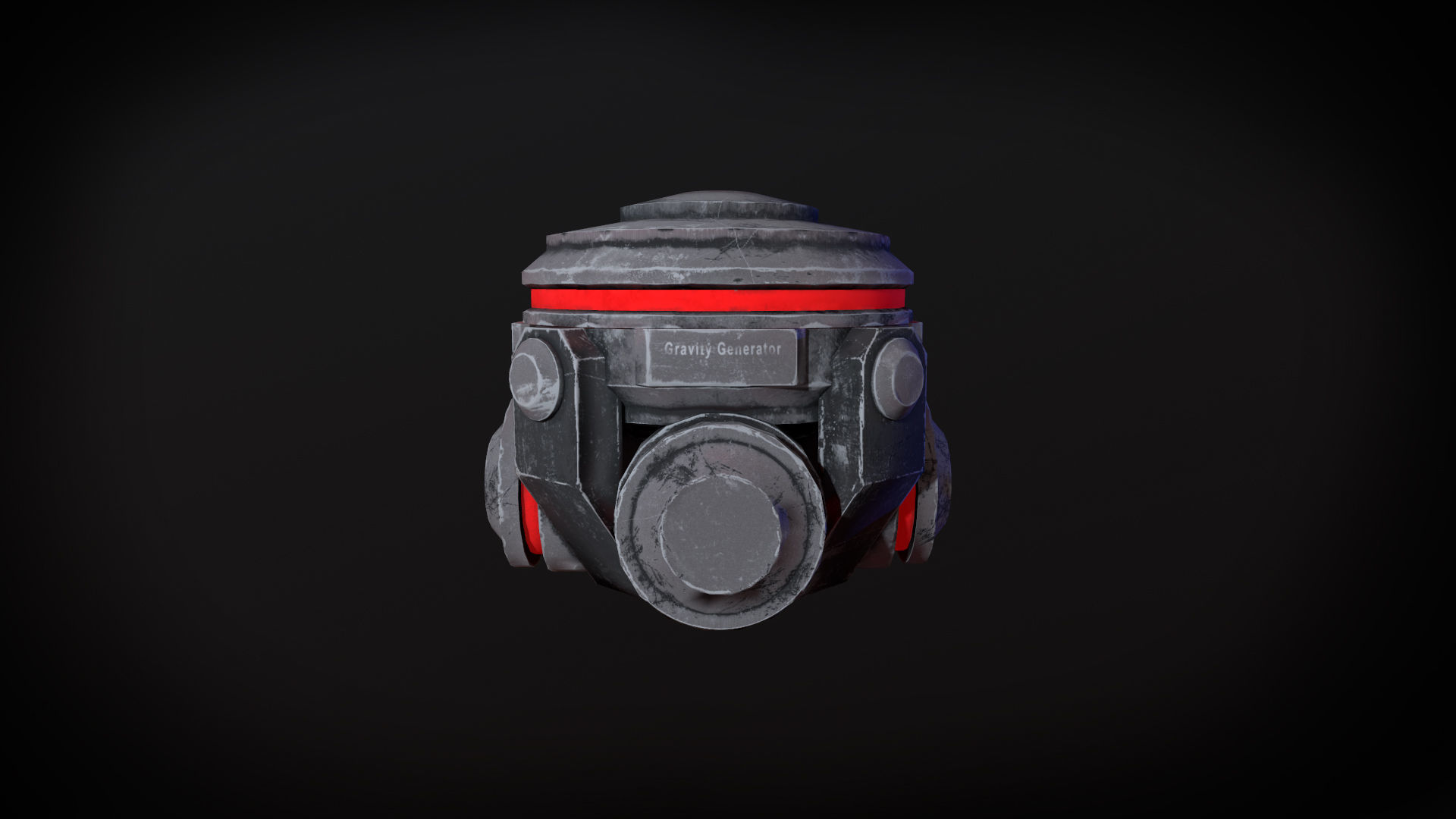 Gravity generator Low-poly 3D model_3