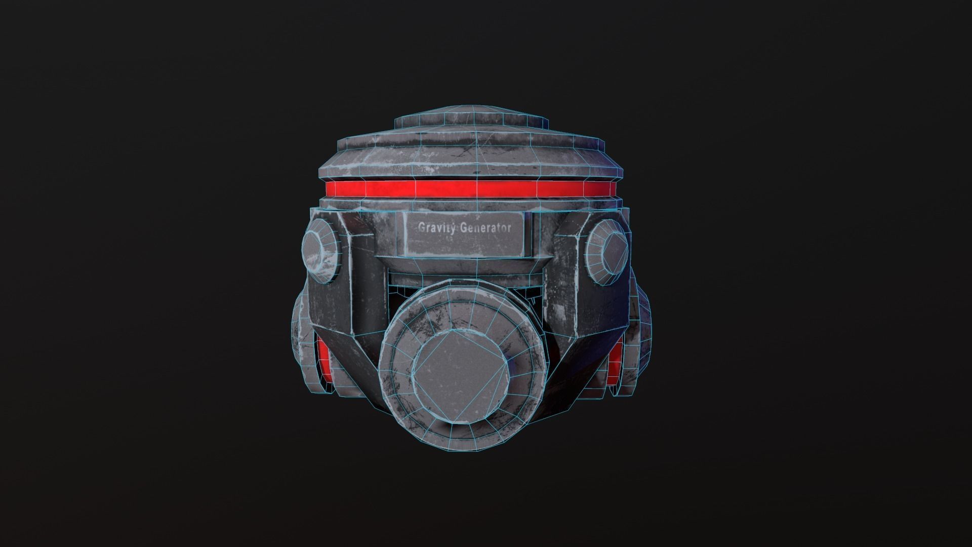 Gravity generator Low-poly 3D model_8
