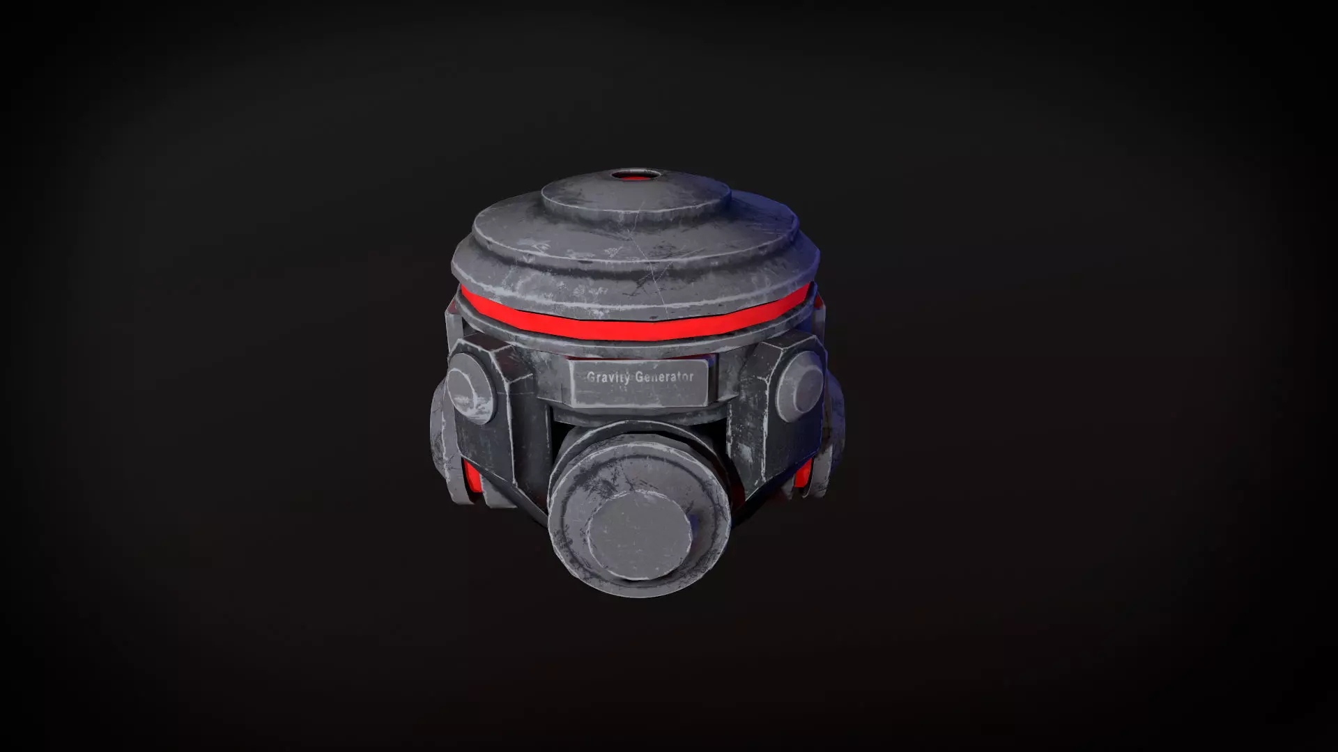 Gravity generator Low-poly 3D model_0
