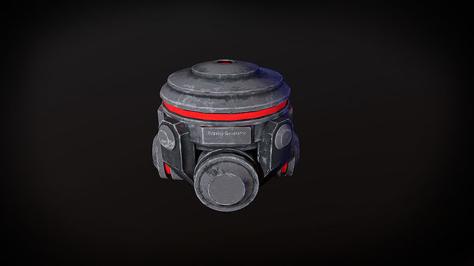 Gravity generator Low-poly 3D model