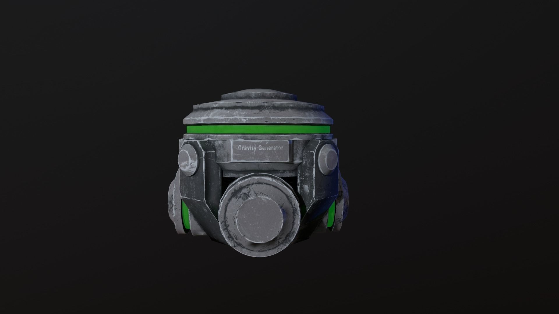 Gravity generator Low-poly 3D model_4