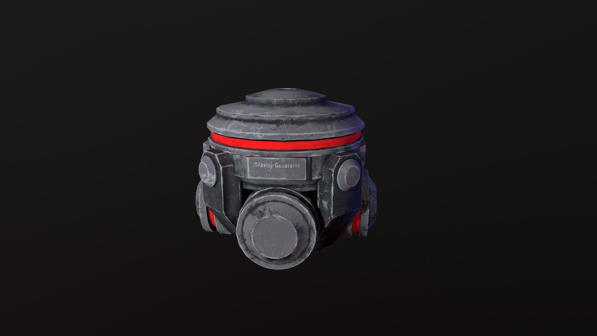 Gravity generator Low-poly 3D model_6