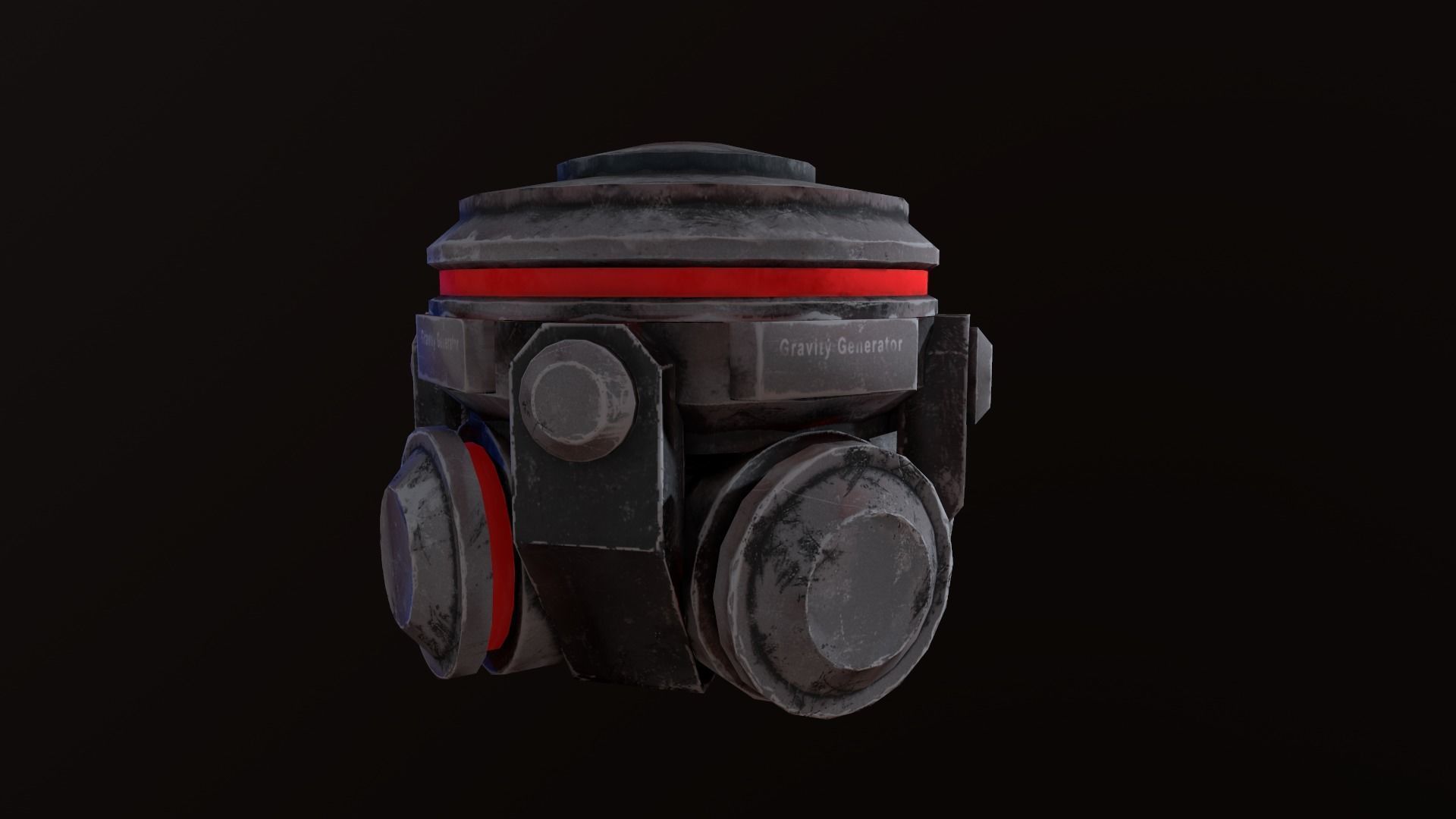 Gravity generator Low-poly 3D model_7