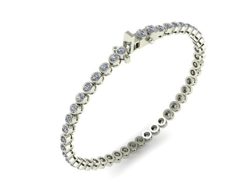 tennis bracelet embedded 3D print model_2