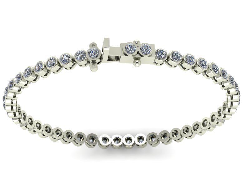 tennis bracelet embedded 3D print model_1