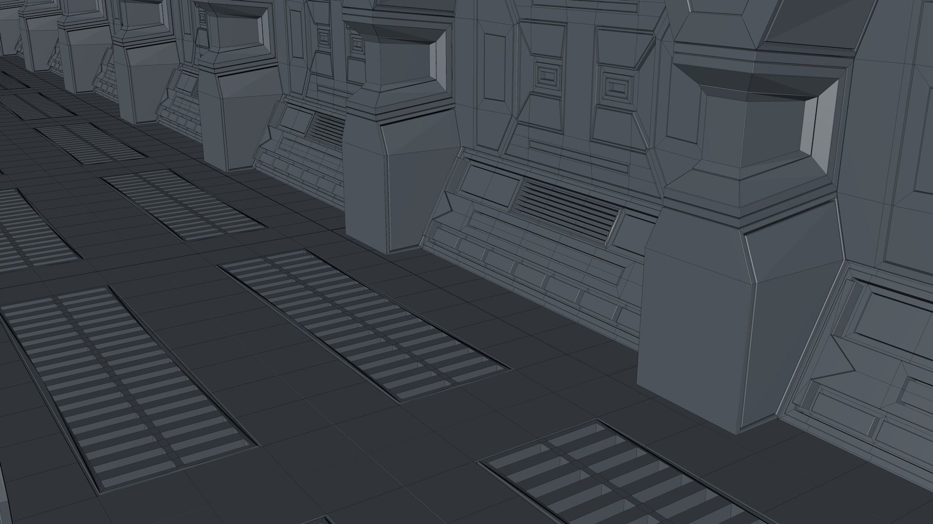 Sci Fi Corridor 3D model_7