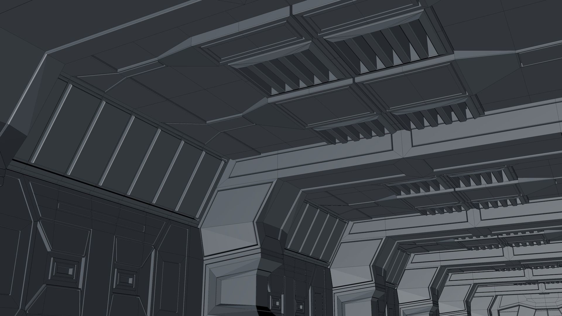 Sci Fi Corridor 3D model_9