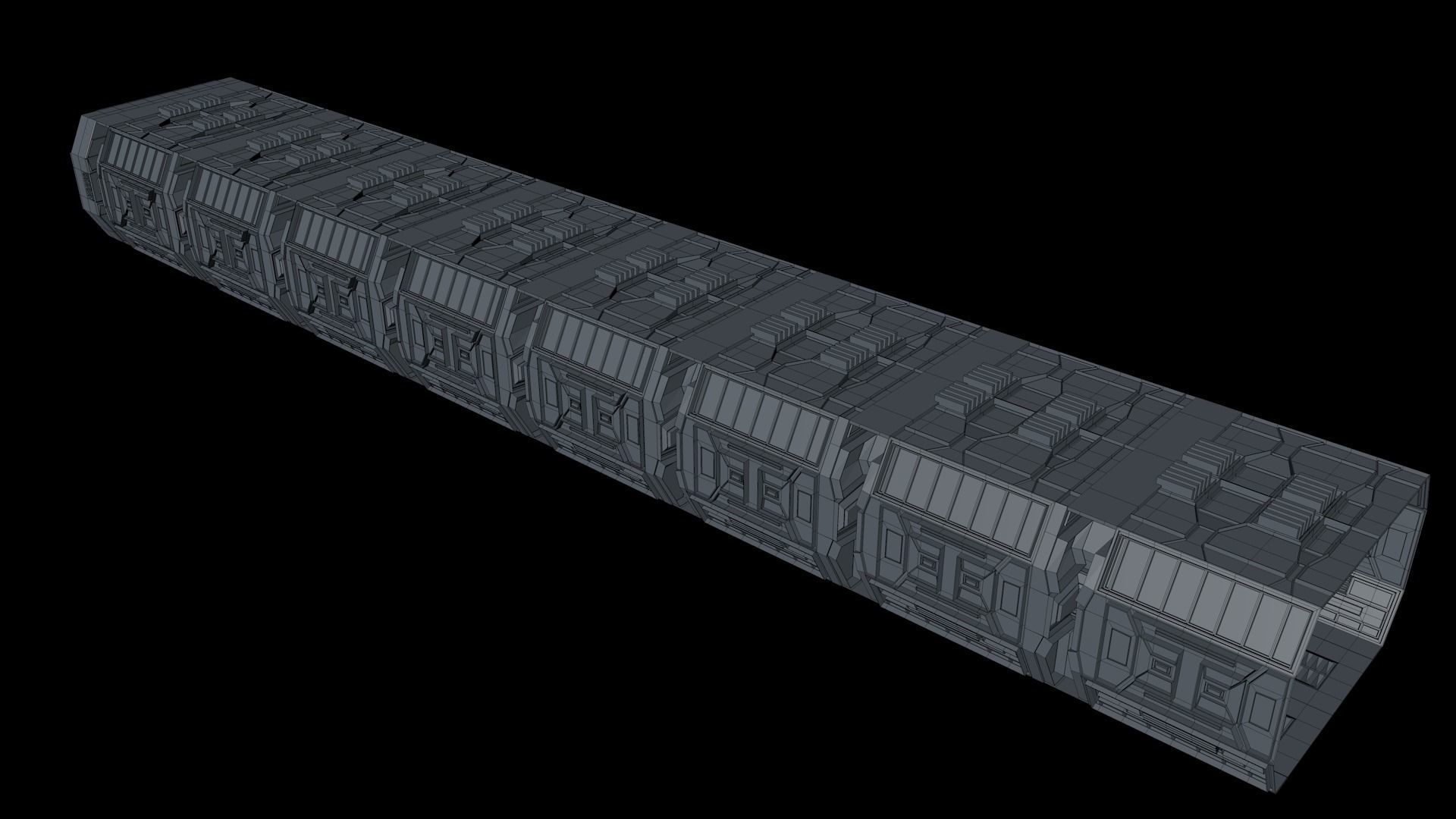 Sci Fi Corridor 3D model_13