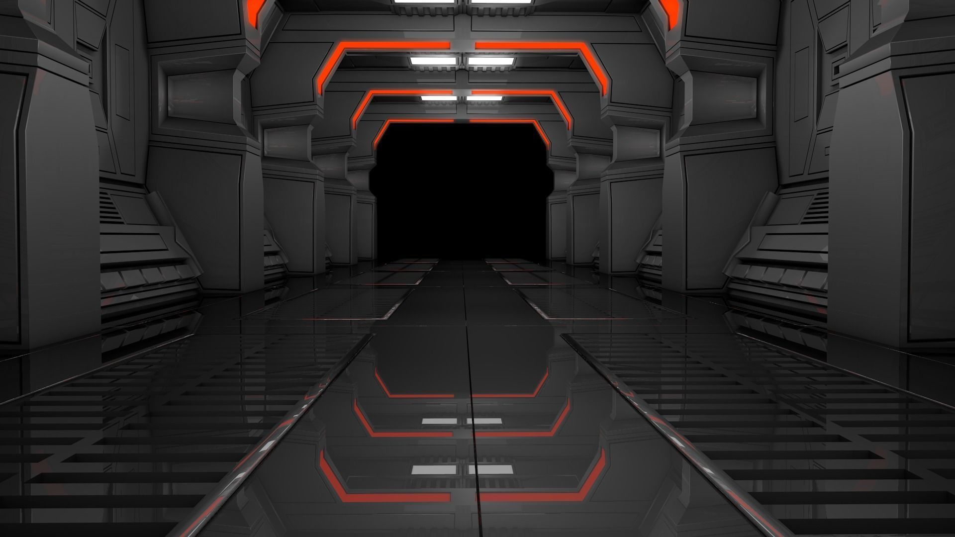 Sci Fi Corridor 3D model_5