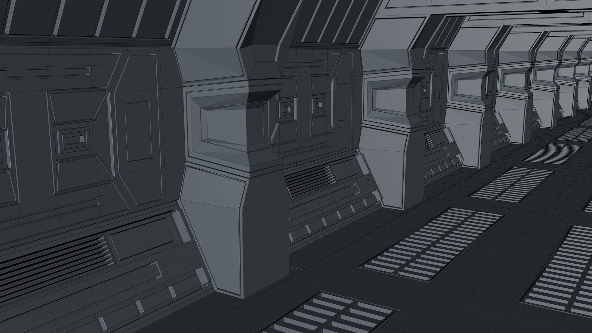 Sci Fi Corridor 3D model_8