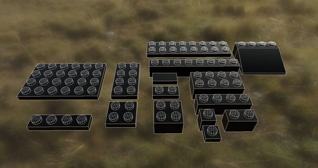 Extreme Low-Poly Lego Set Low-poly 3D model_10