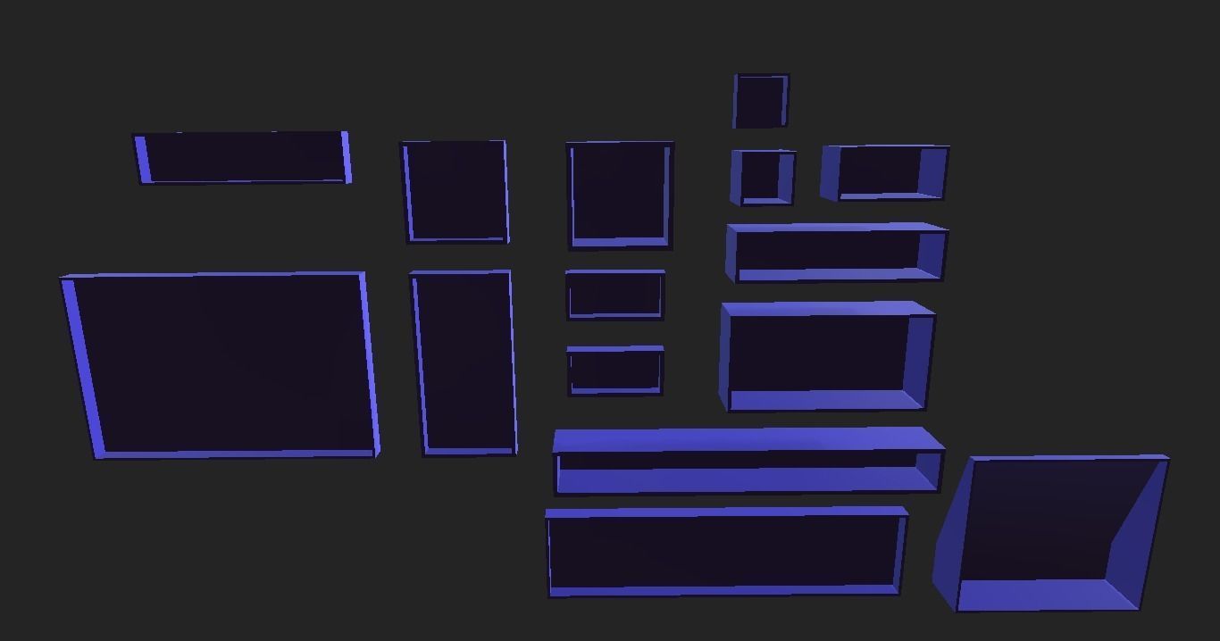 Extreme Low-Poly Lego Set Low-poly 3D model_9