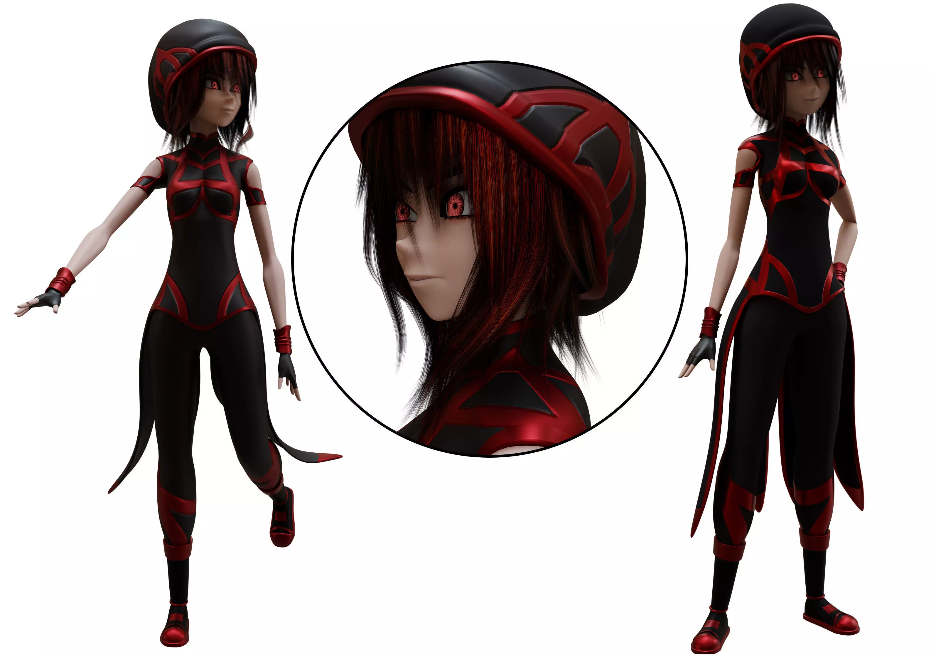 Fantasy GIRL Low-poly 3D model
