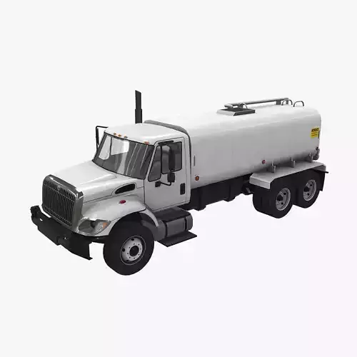 Tanker Truck International 7400 Low-poly 3D model