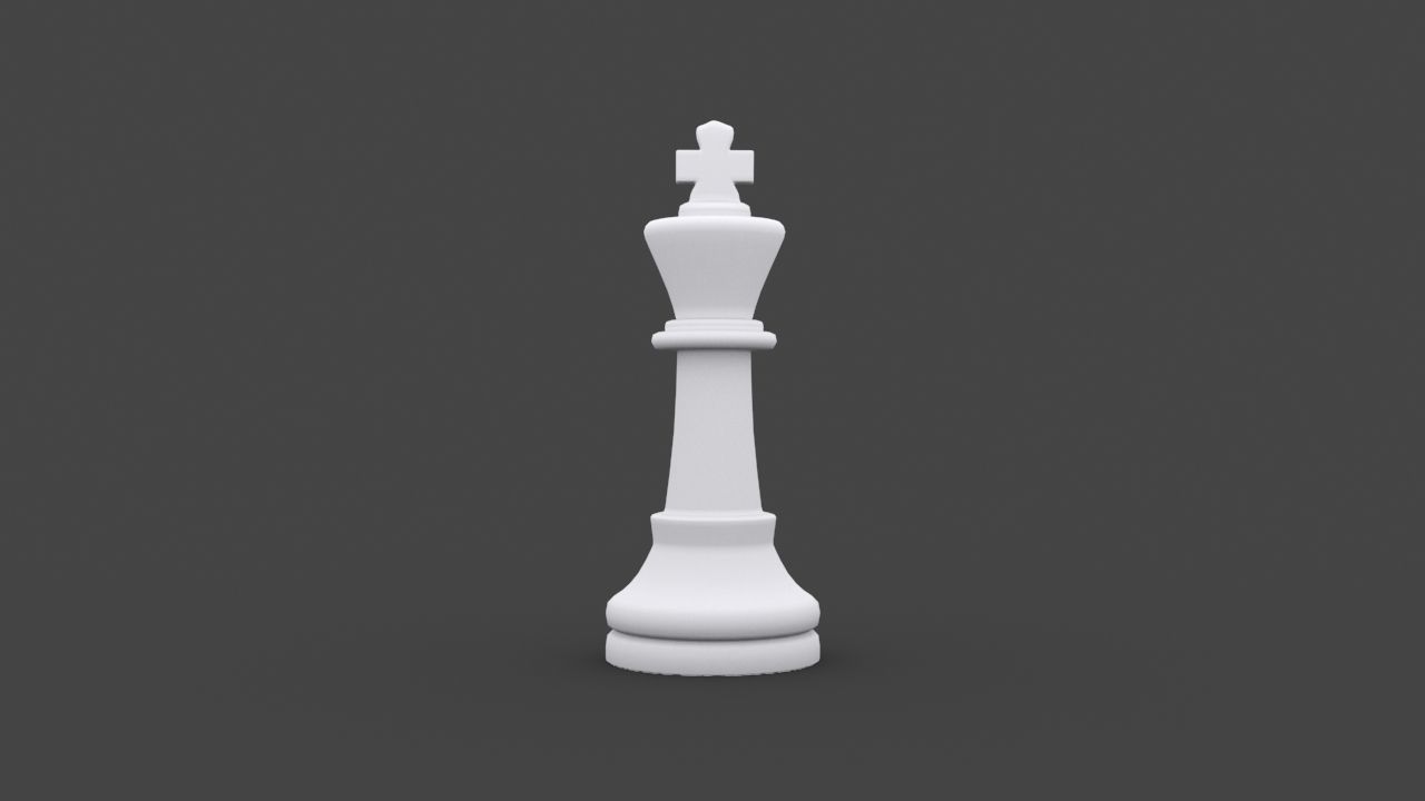 CHES-013 Chess King Low-poly 3D model_3