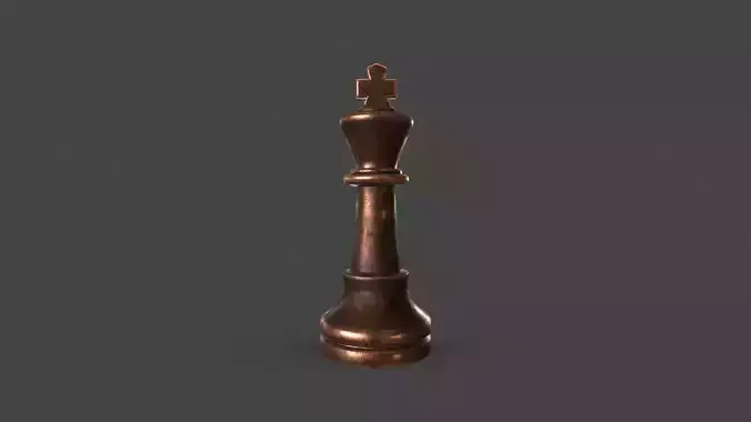 CHES-013 Chess King Low-poly 3D model