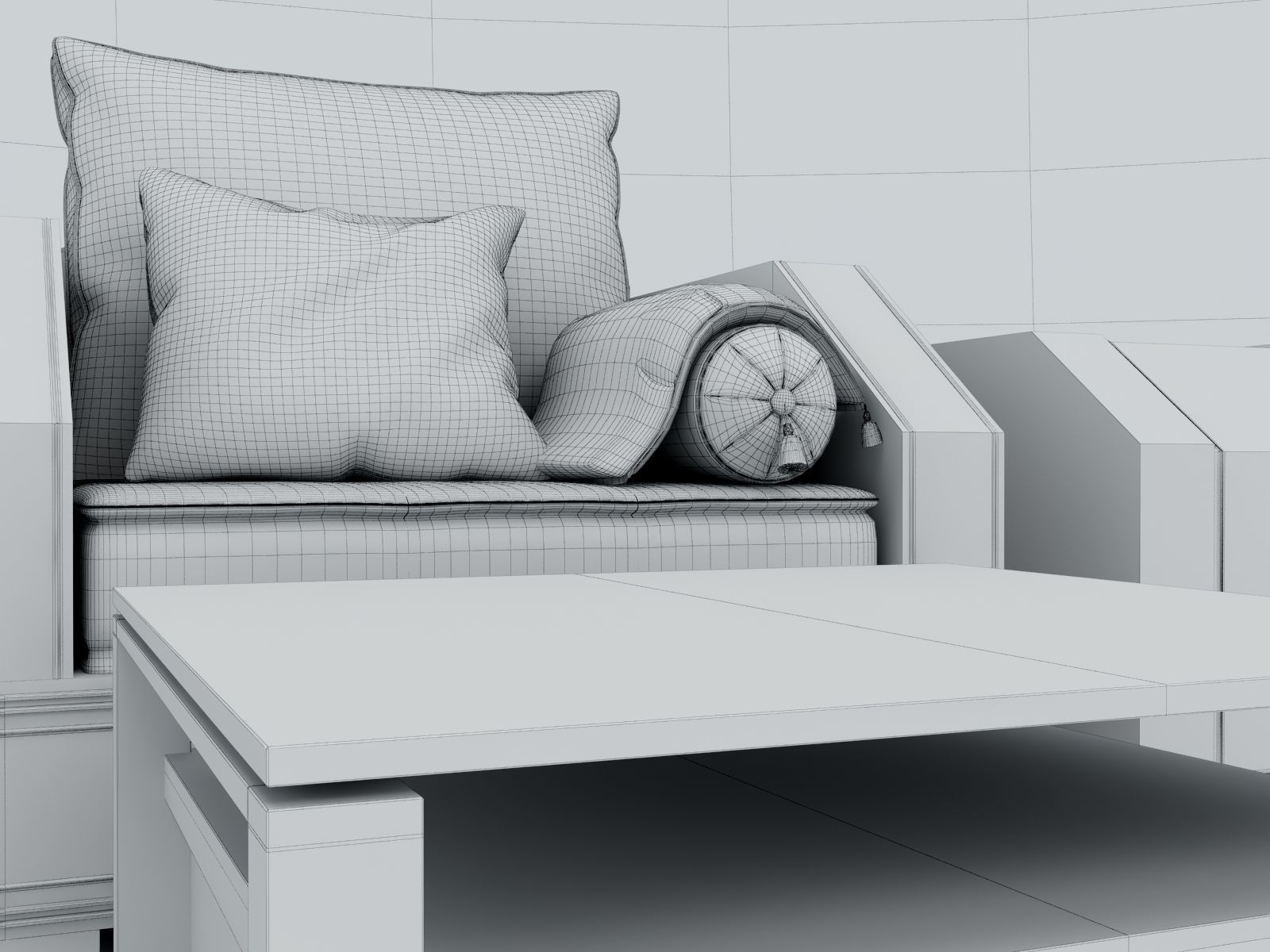 Moroccan Sofa with Tables and Carpet 01  3D model_18