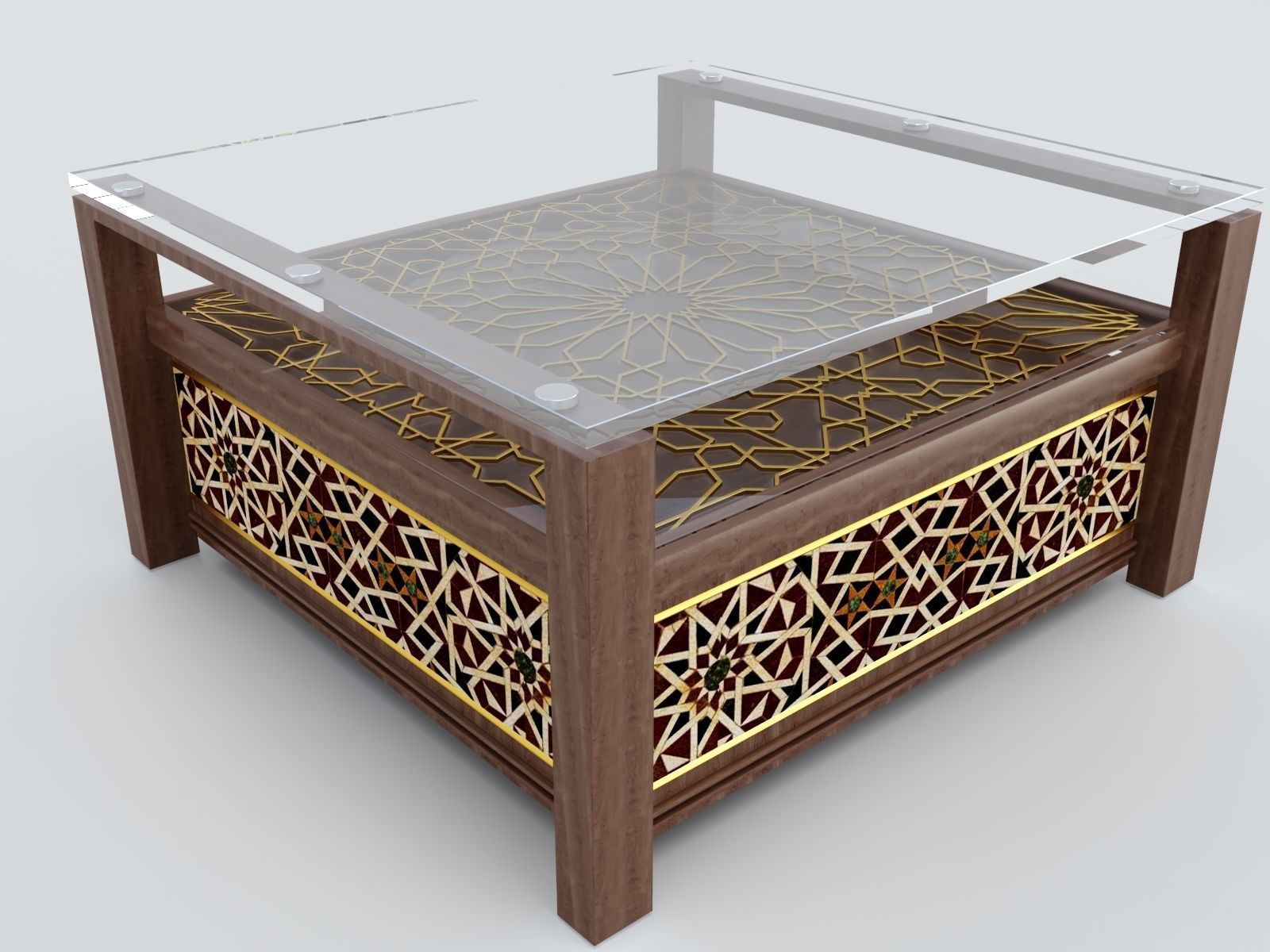 Moroccan Sofa with Tables and Carpet 01  3D model_5
