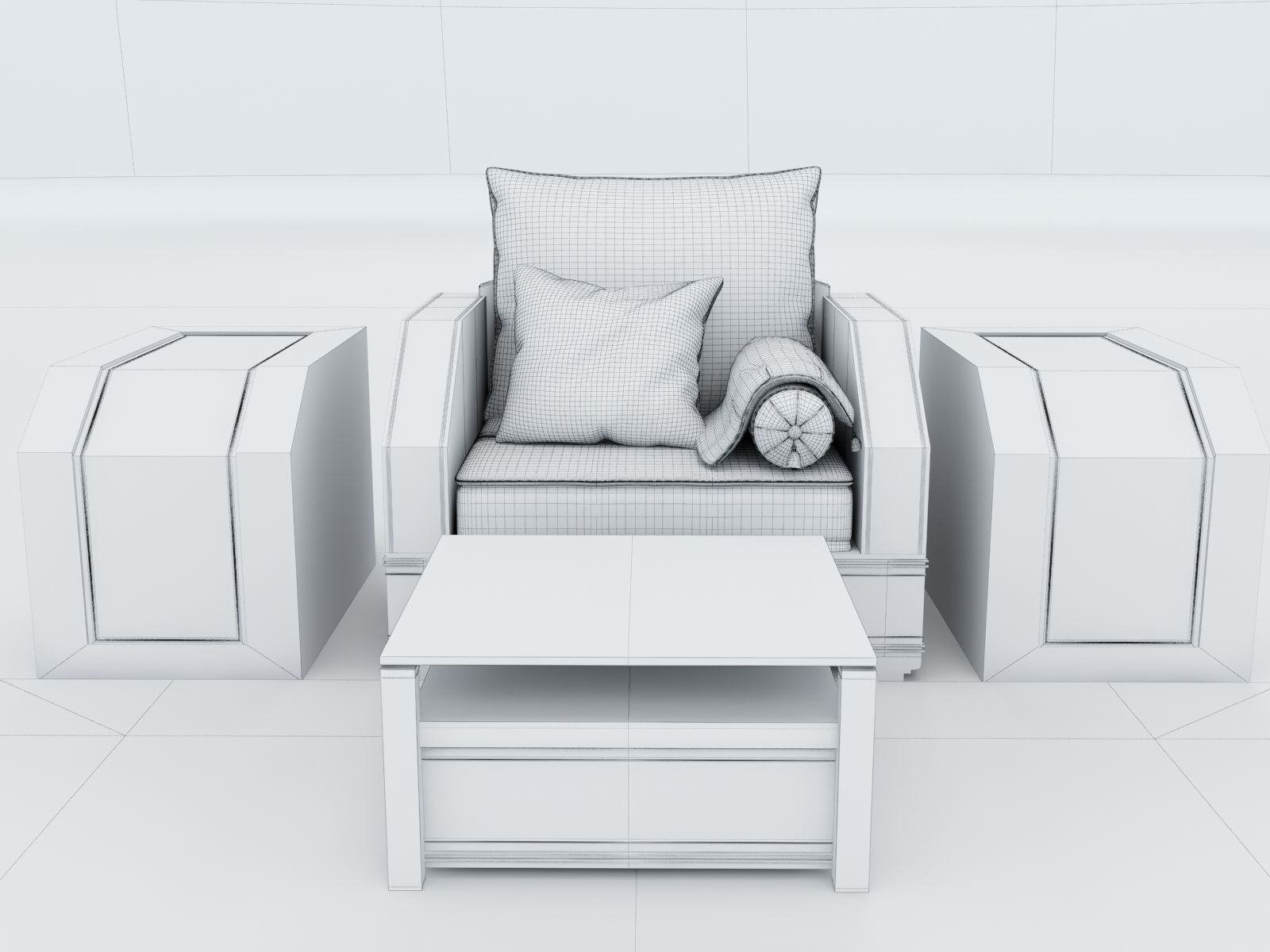 Moroccan Sofa with Tables and Carpet 01  3D model_10