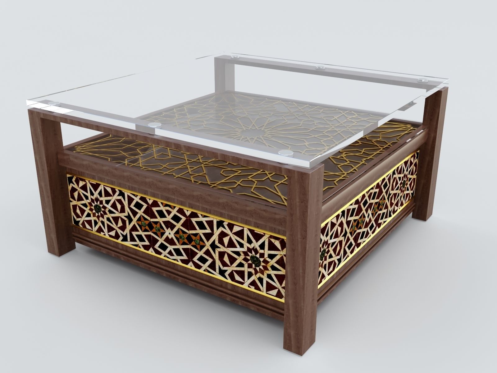 Moroccan Sofa with Tables and Carpet 01  3D model_7