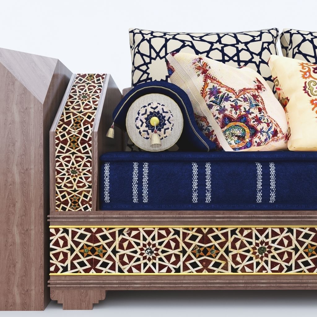 Moroccan Sofa with Tables and Carpet 01  3D model_4
