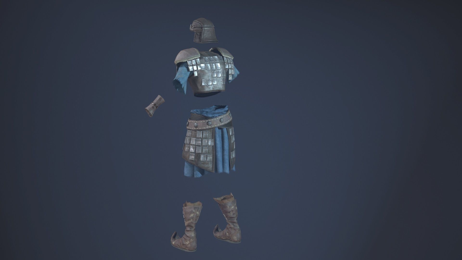 Scout Armor Low-poly 3D model_2