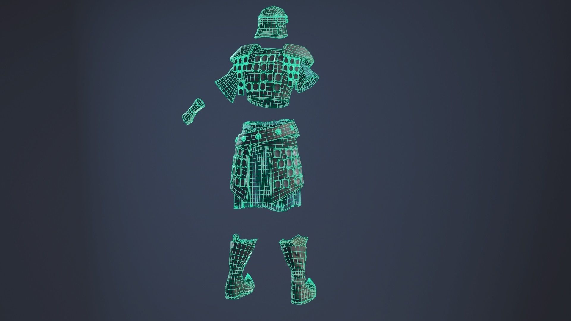 Scout Armor Low-poly 3D model_12