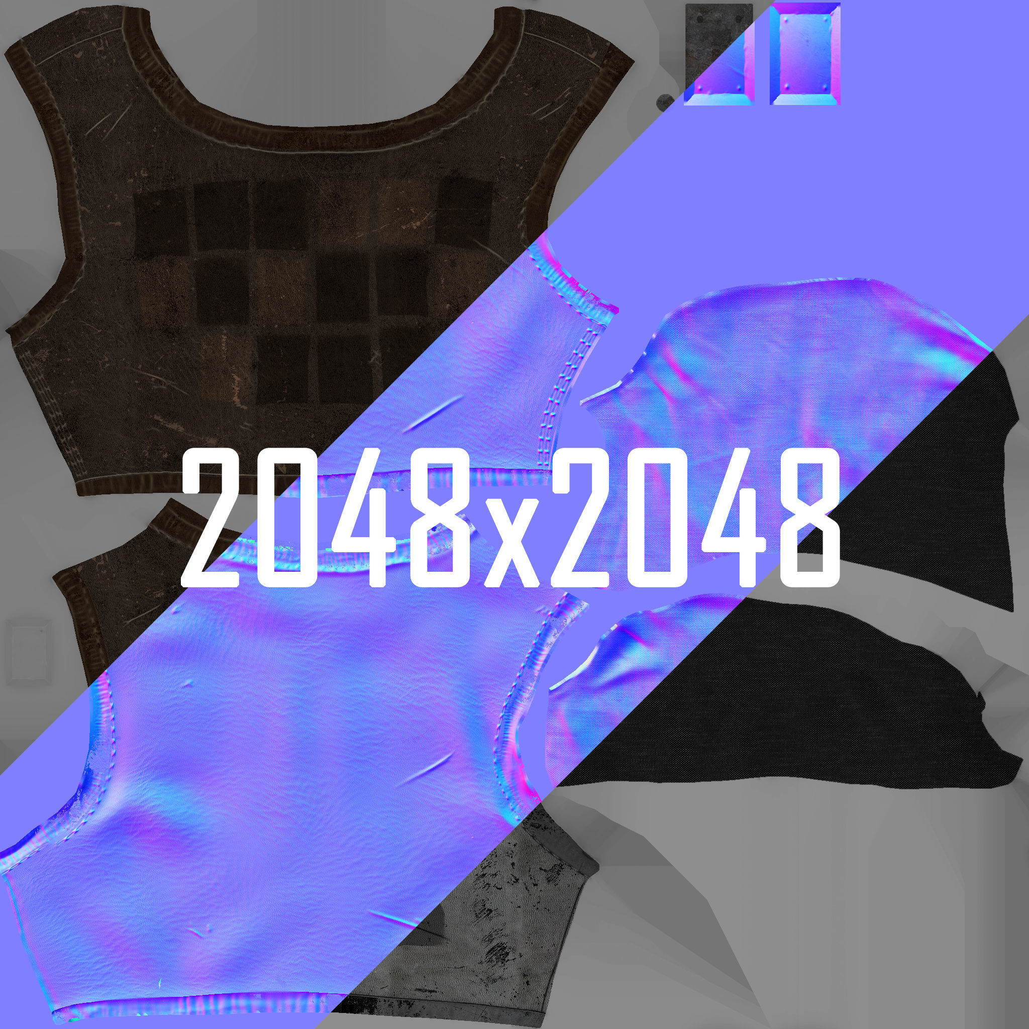 Scout Armor Low-poly 3D model_14