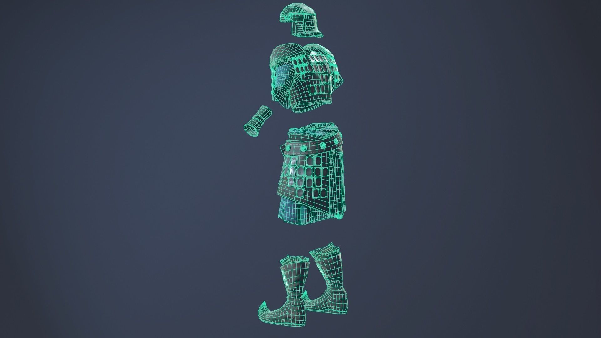 Scout Armor Low-poly 3D model_13