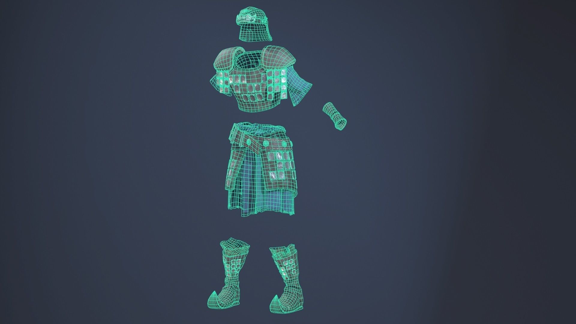 Scout Armor Low-poly 3D model_10