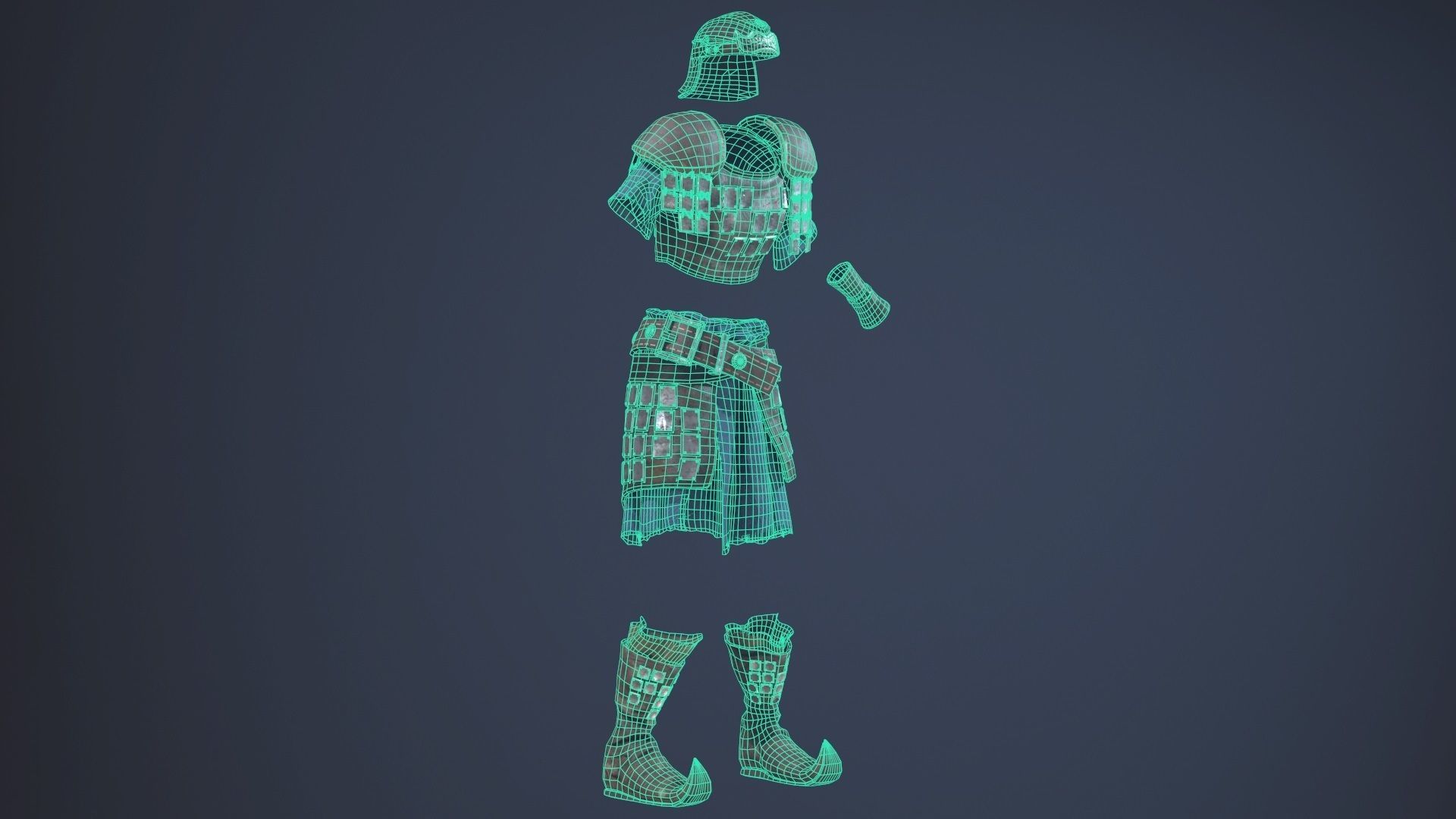 Scout Armor Low-poly 3D model_11