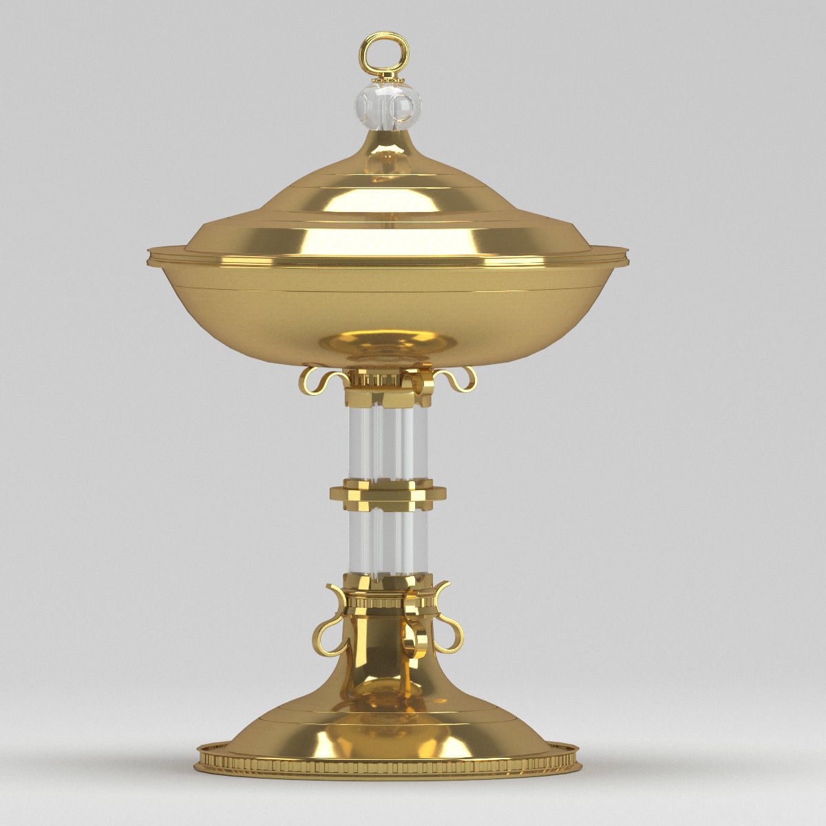 Decoration 19 gold cup 3D model_2
