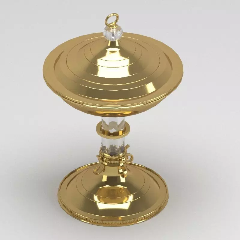 Decoration 19 gold cup 3D model_0