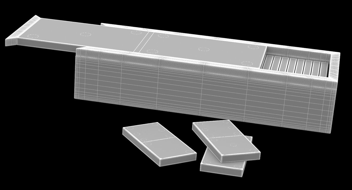 Decoration 23 Domino box 3D model_4