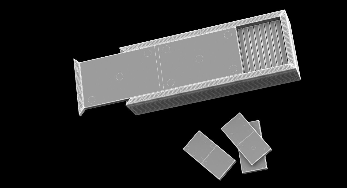 Decoration 23 Domino box 3D model_3