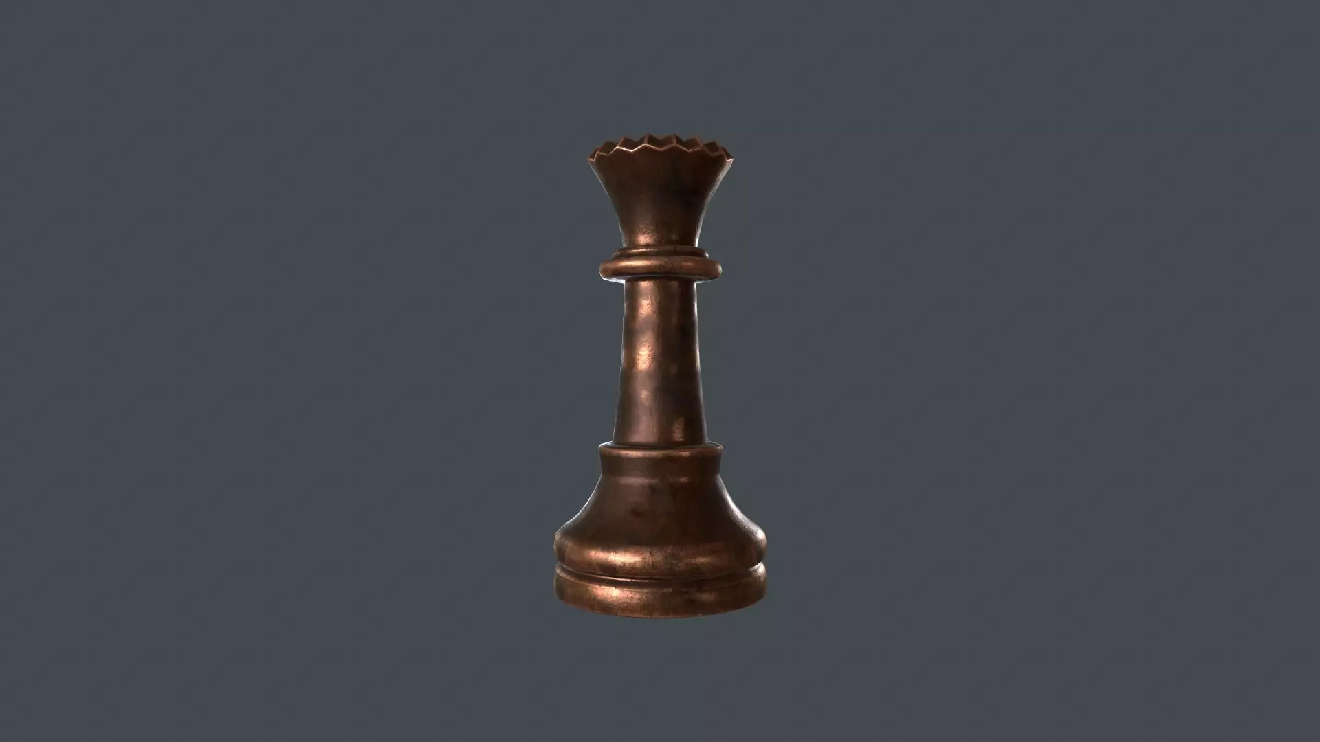 CHES-014 Chess Queen Low-poly 3D model_0