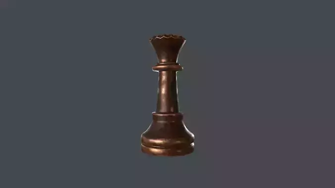 CHES-014 Chess Queen Low-poly 3D model