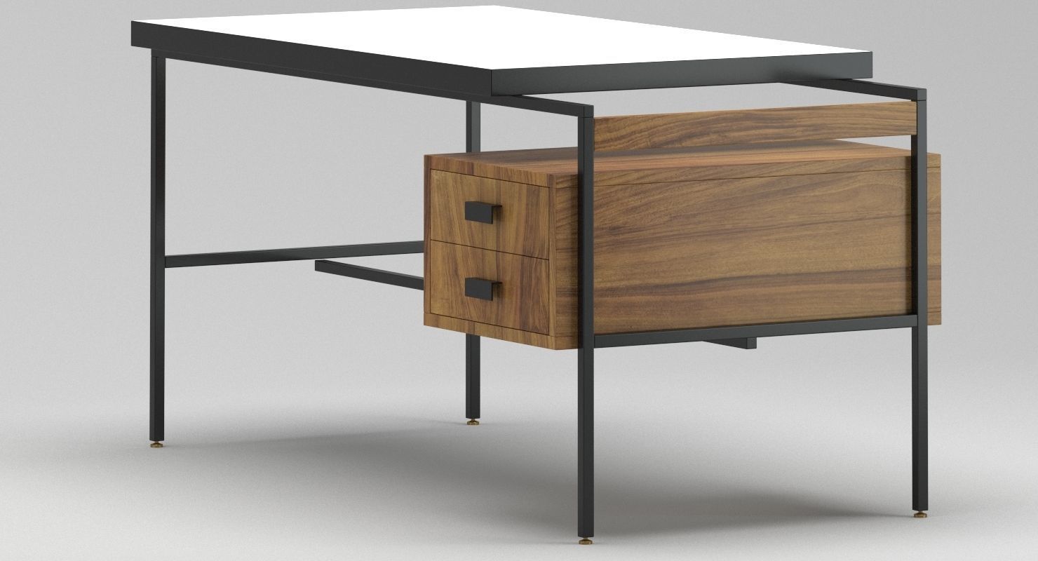 Desk 02 3D model_2