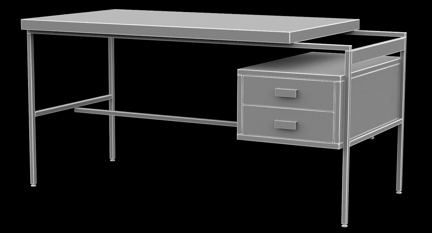 Desk 02 3D model_6