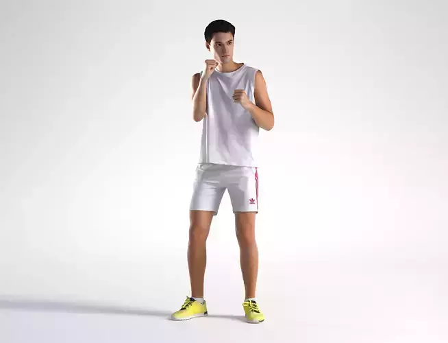 Man Activewear Low poly Ivan 1325