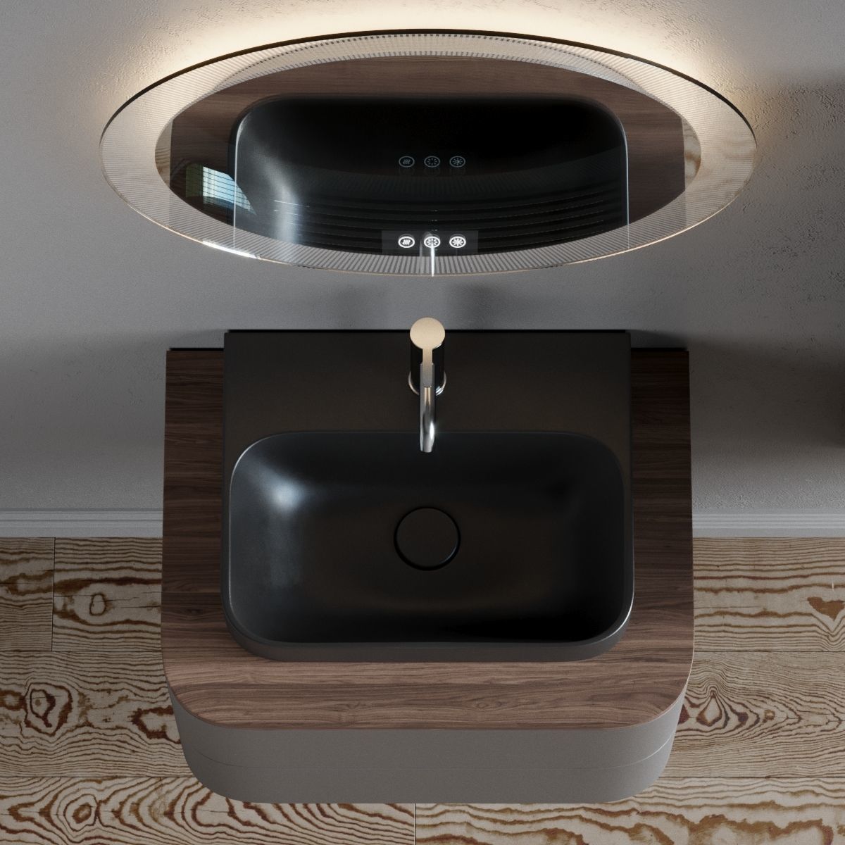 Duravit Happy D2 Plus  Vanity unit Low-poly 3D model_3