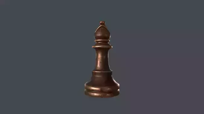 CHES-015 Chess Bishop Low-poly 3D model