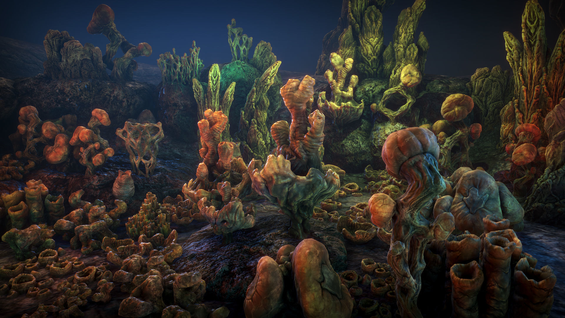 Bionic structures Low-poly 3D model_2