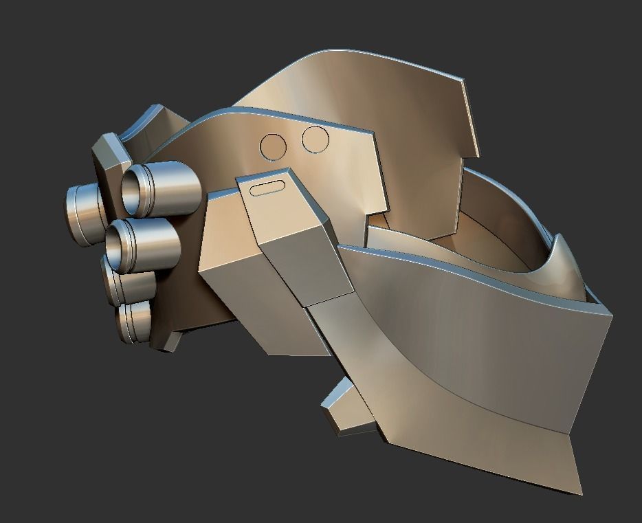 Blackwatch Genji helmet 3D print model_3