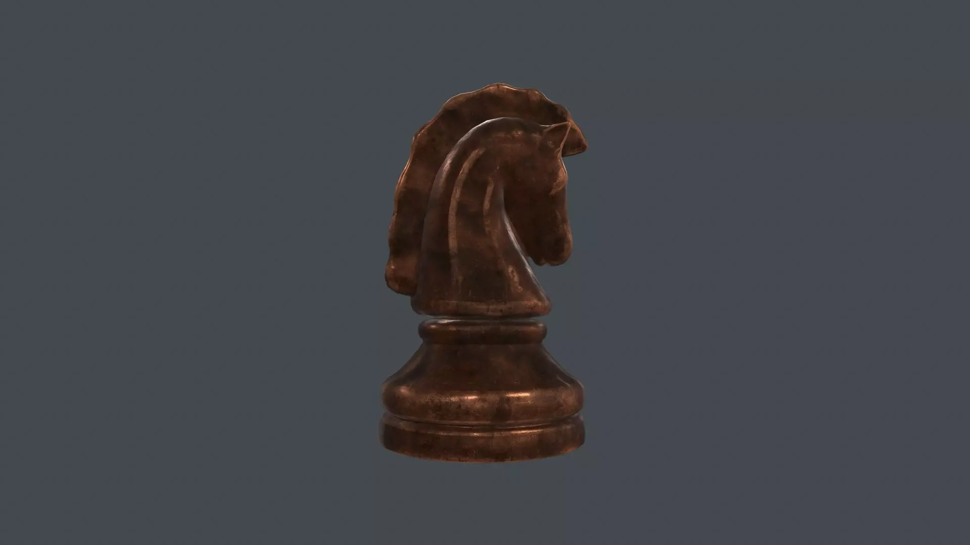 CHES-016 Chess Knight Low-poly 3D model_0